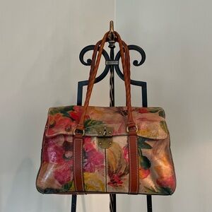 Patricia Nash Leather Floral Satchel
